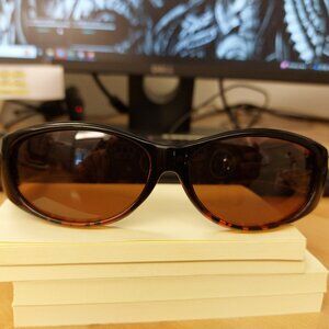 Foster Grant Dioptics Solar Shield Oval POLARIZED Sunglasses SS FO-012 SR 1023